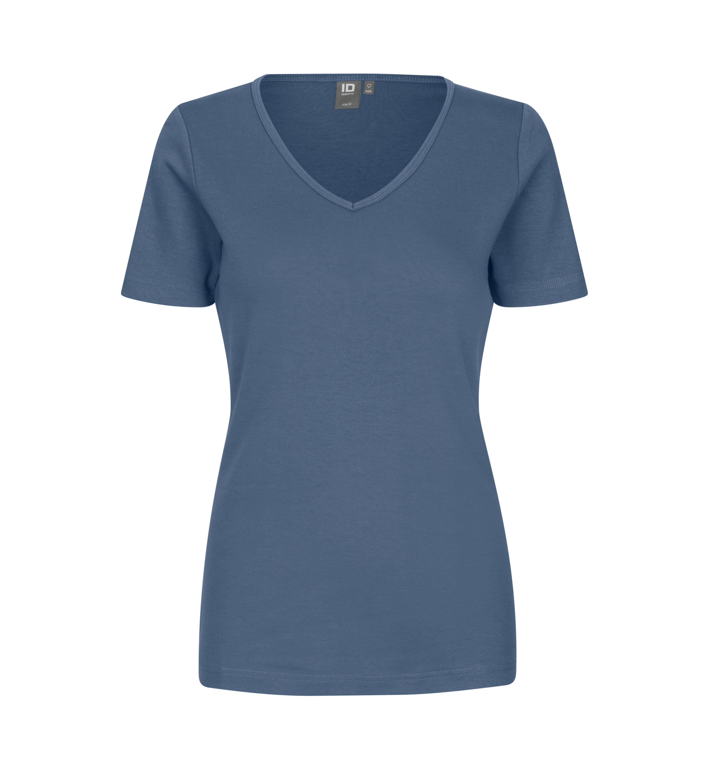Interlock T-shirt | v-hals | dame