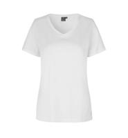 Front PRO Wear PRO Wear CARE T-shirt | v-hals | dame Front med tryk - Hvid