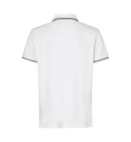 Bag ID Identity Kontrast poloshirt | stretch Bag med tryk - Hvid