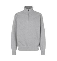 Front ID Identity Sweatshirt | zip Front med tryk - Grå melange