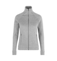 Front ID Identity Sweat cardigan | zip | dame Front med tryk - Grå melange