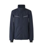 Front ID Identity Zip-n-Mix skaljakke Front med tryk - Navy