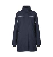 Front ID Identity Zip-n-Mix skaljakke | dame Front med tryk - Navy