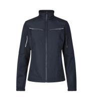 Front ID Identity Zip-n-Mix jakke | hybrid | dame Front med tryk - Navy