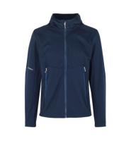 Front ID Identity Softshell jakke | letvægt Front med tryk - Navy