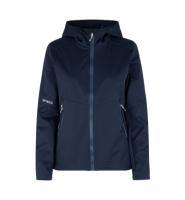 Front ID Identity Softshell jakke | letvægt | dame Front med tryk - Navy
