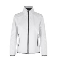 Front ID Identity CORE softshell jakke| dame Front med tryk - Hvid