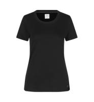 Front ID Identity SEVEN SEAS T-shirt | o-neck | dame Front med tryk - Sort