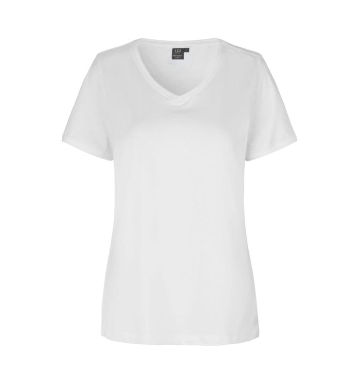 PRO Wear PRO Wear CARE T-shirt | v-hals | dame med tryk - Hvid