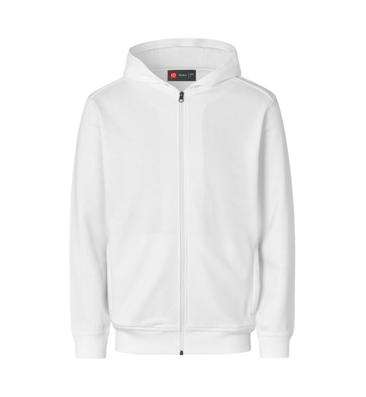 ID Identity PRO Wear CARE sweatshirt | hoodie | zip med tryk - Hvid