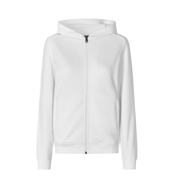 ID Identity PRO Wear CARE sweatshirt | hoodie | zip | dame med tryk - Hvid
