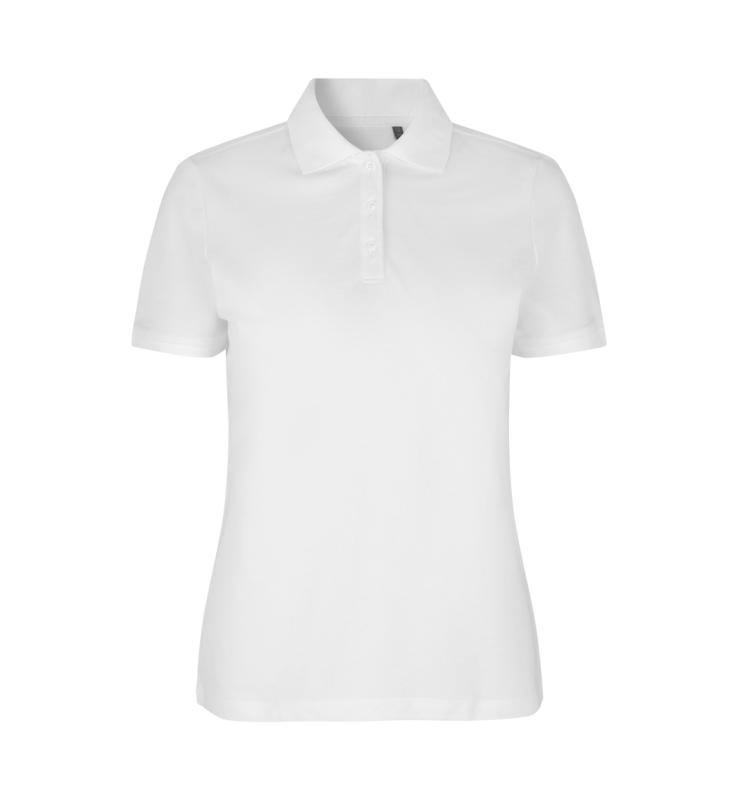 ID Identity Poloshirt | økologisk | dame med tryk - Hvid