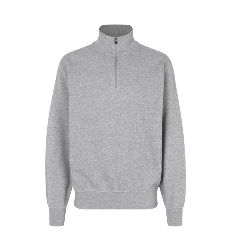 ID Identity Sweatshirt | zip med tryk - Grå melange