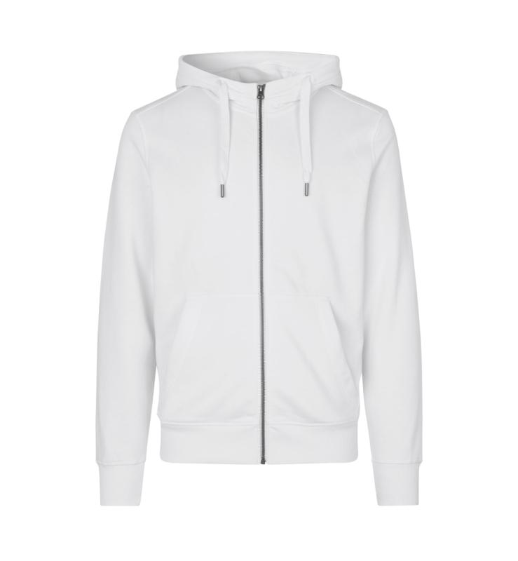 ID Identity CORE hoodie | zip med tryk - Hvid