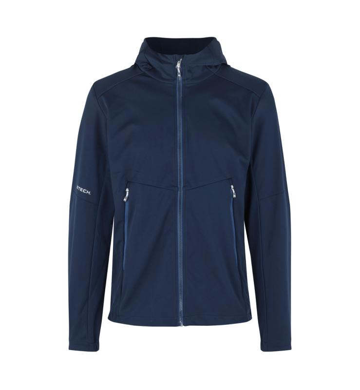 ID Identity Softshell jakke | letvægt med tryk - Navy