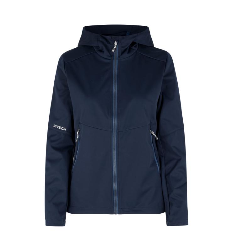 ID Identity Softshell jakke | letvægt | dame med tryk - Navy