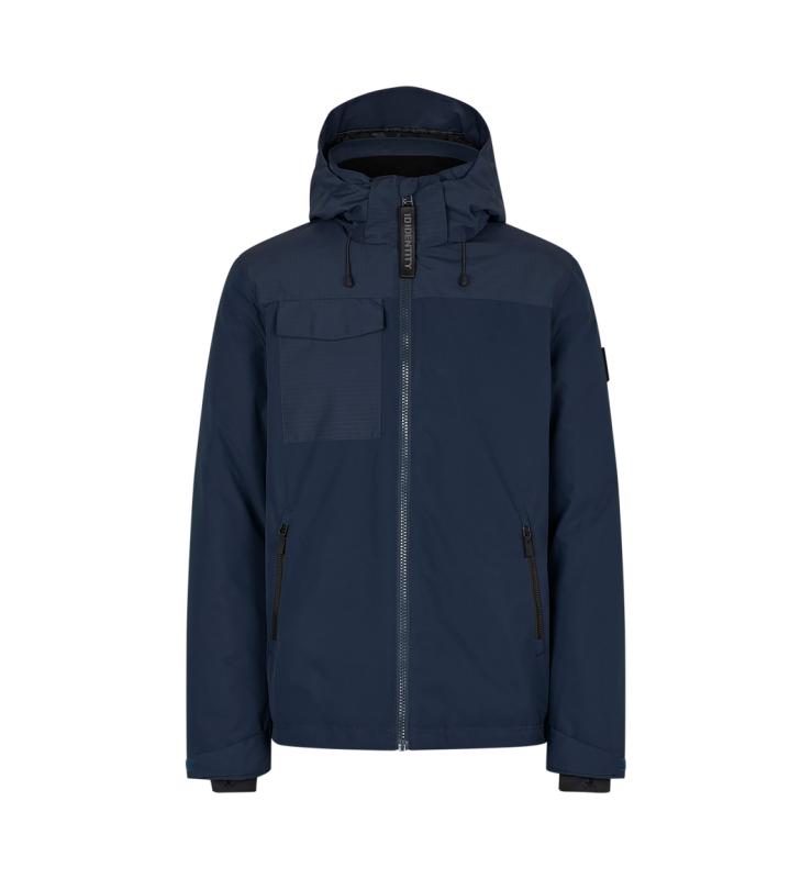 ID Identity Hooded vinterjakke med tryk - Navy