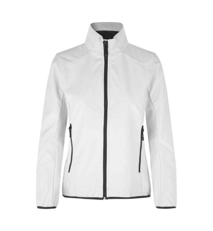 ID Identity CORE softshell jakke| dame med tryk - Hvid
