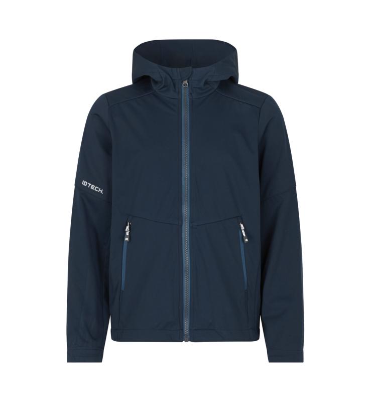 ID Identity Softshell jakke | letvægt | børn med tryk - Navy