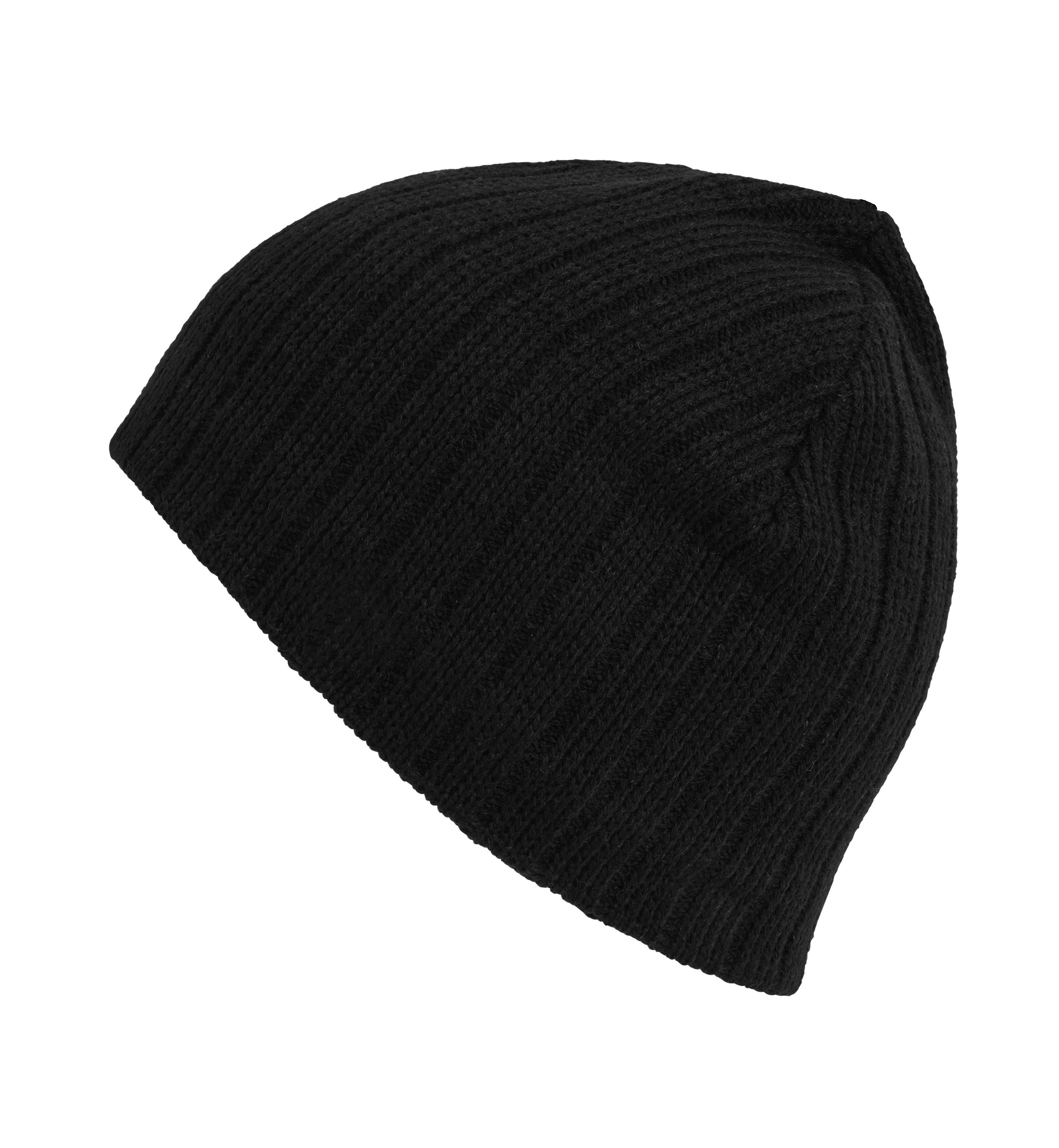 Strickmütze | Futter – Schwarz (Seite links)