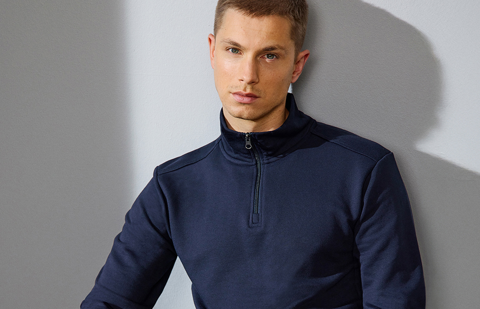 PRO Wear CARE sweat | unbrushed | ¼ zip — Navy — thumbnail 5