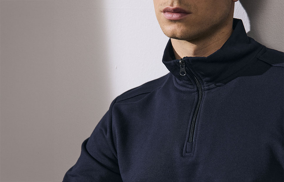 PRO Wear CARE sweat | unbrushed | ¼ zip — Navy — thumbnail 6