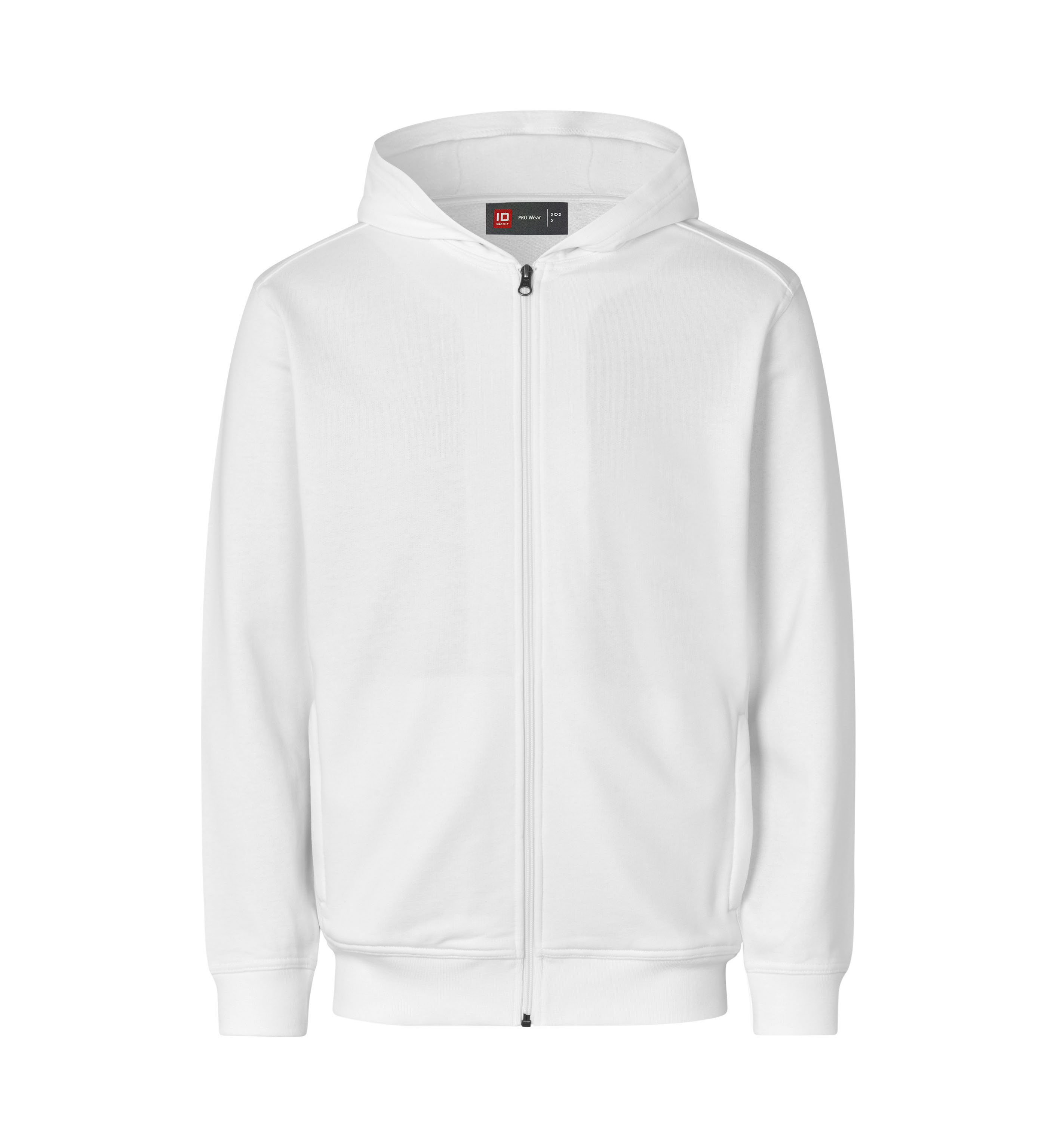 PRO Wear CARE Sweatshirt | Kapuzenpullover | Zip – Weiss (Front)