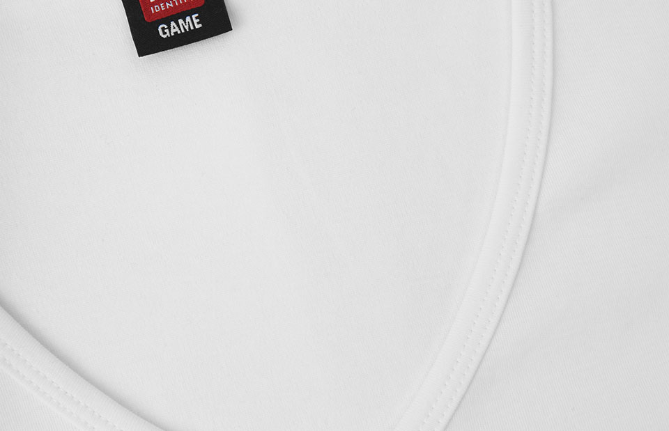Interlock T-shirt | v-neck | women — White — thumbnail 4