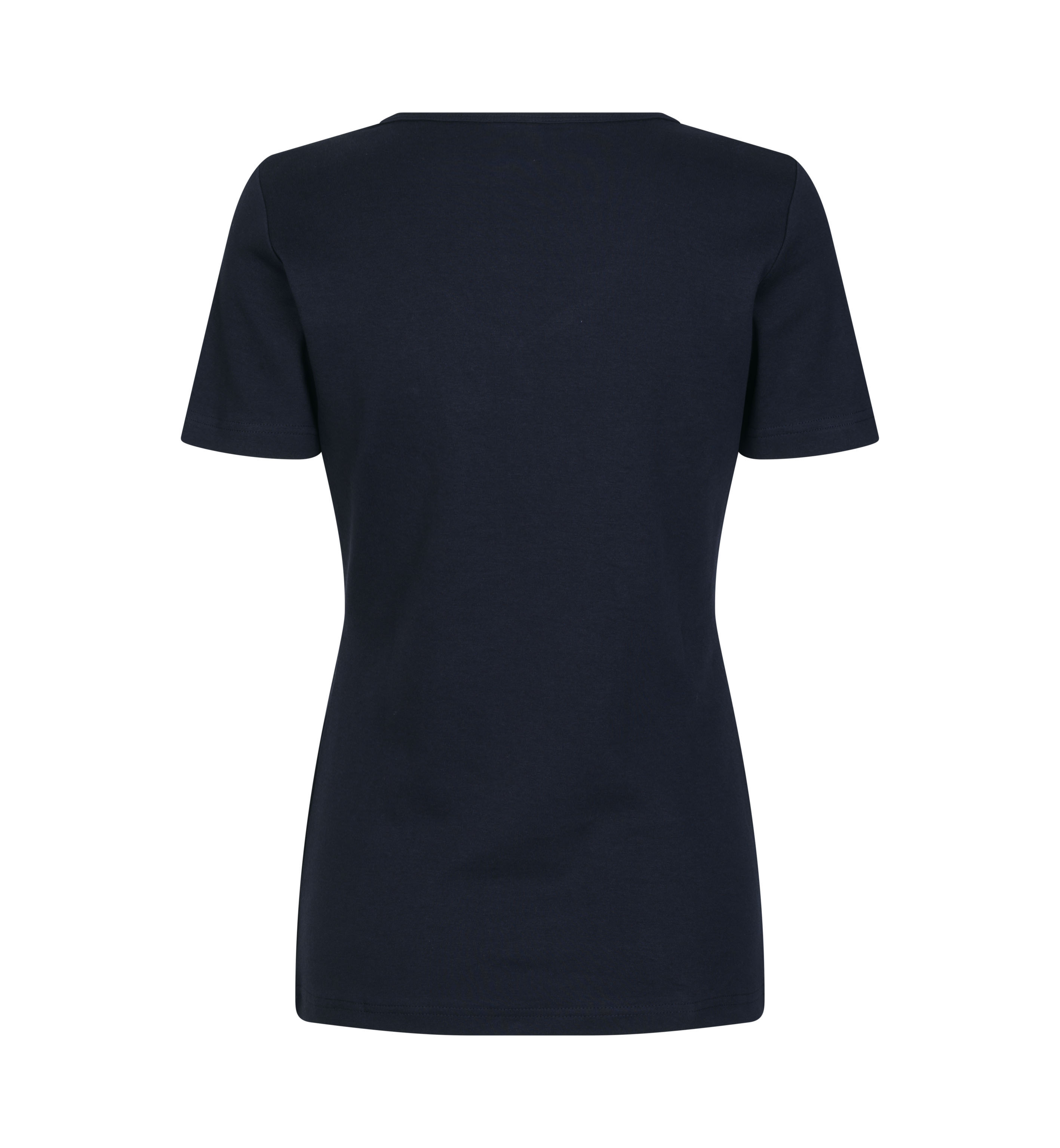T-shirt Interlock | v-neck | damski — Navy — miniatura 2