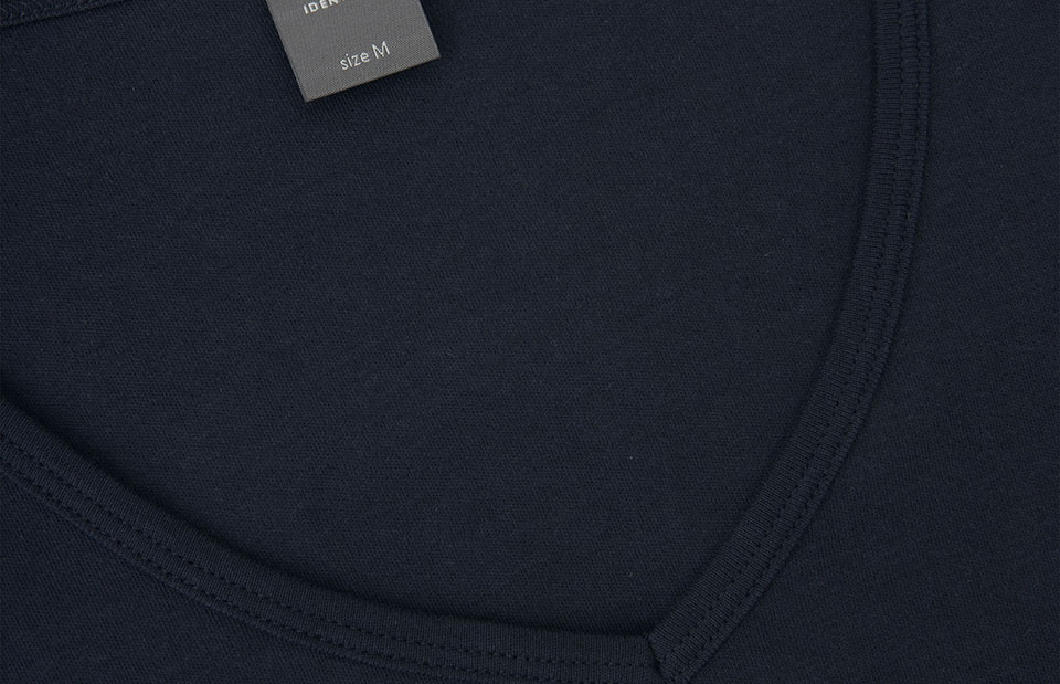 T-shirt Interlock | v-neck | damski — Navy — miniatura 4