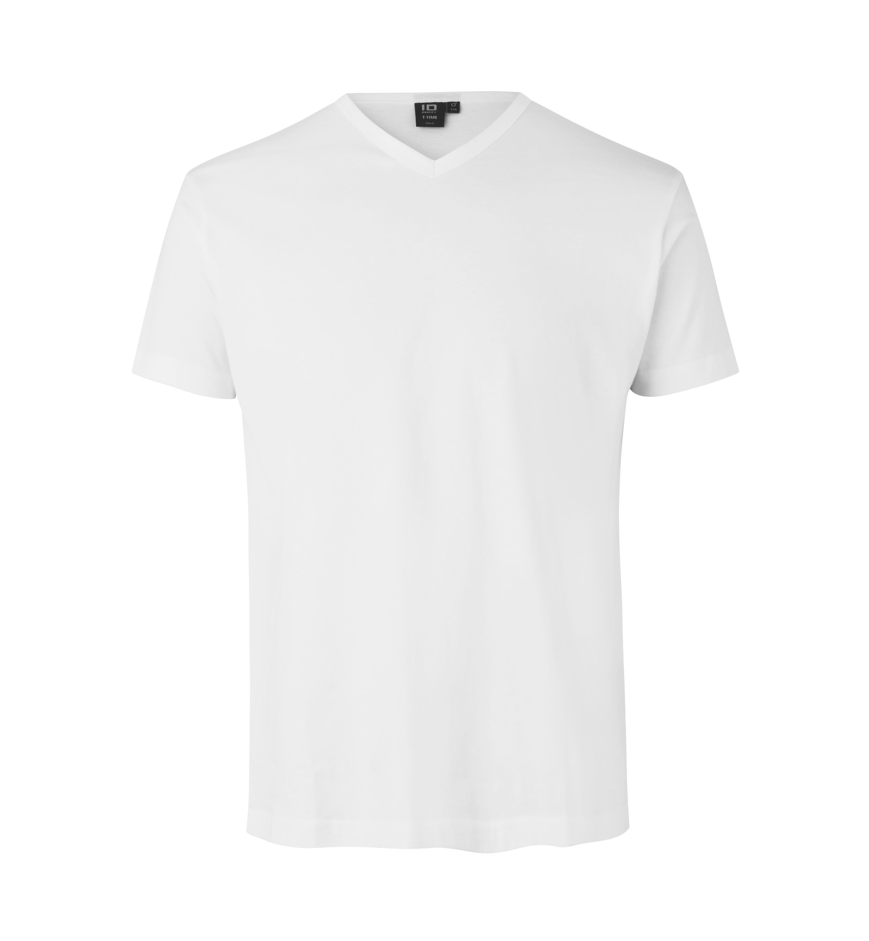 T-TIME® T-Shirt | V-Ausschnitt – Weiss (Front)