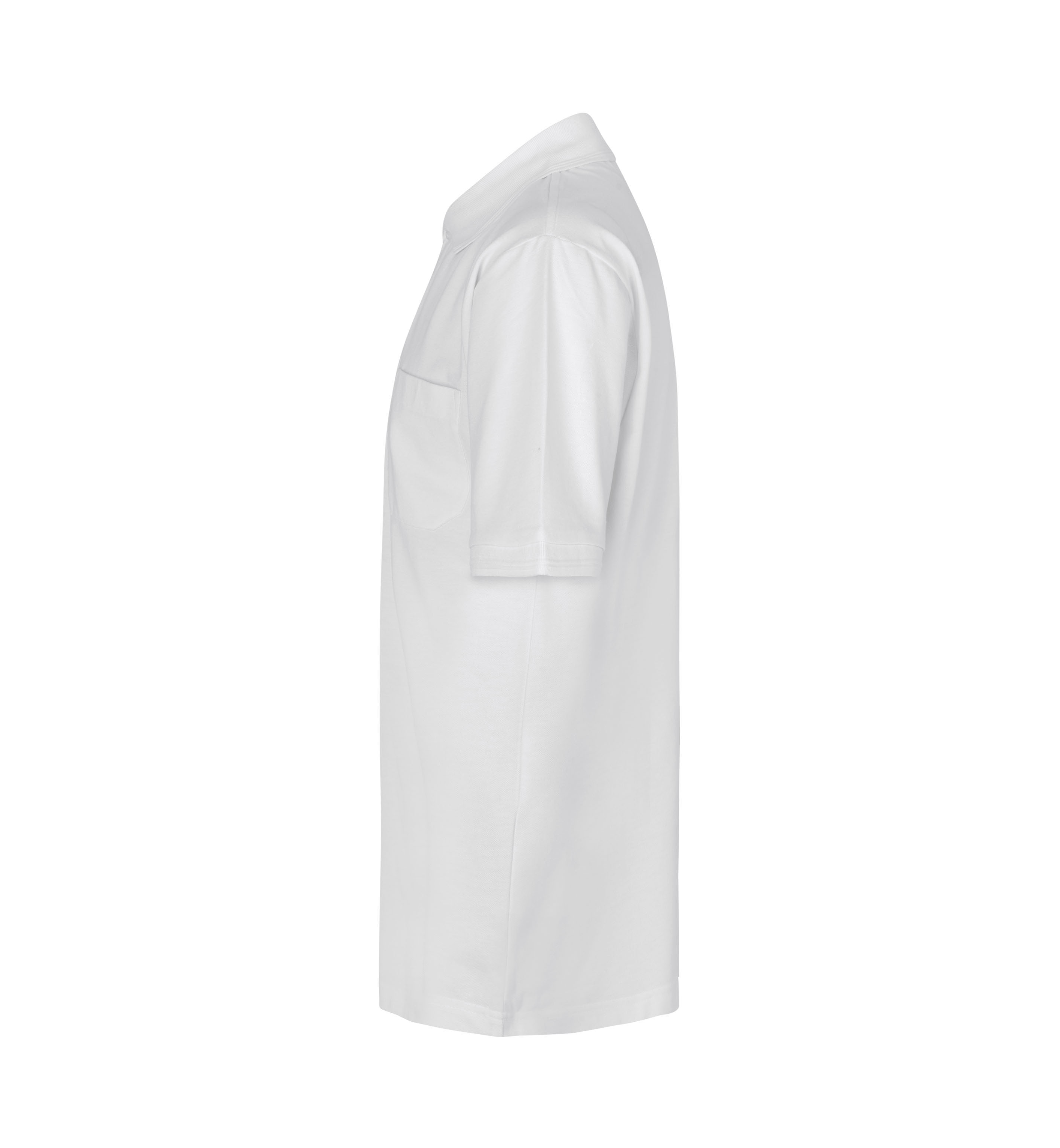 Poloshirt klassisch – Weiss (Seite links)