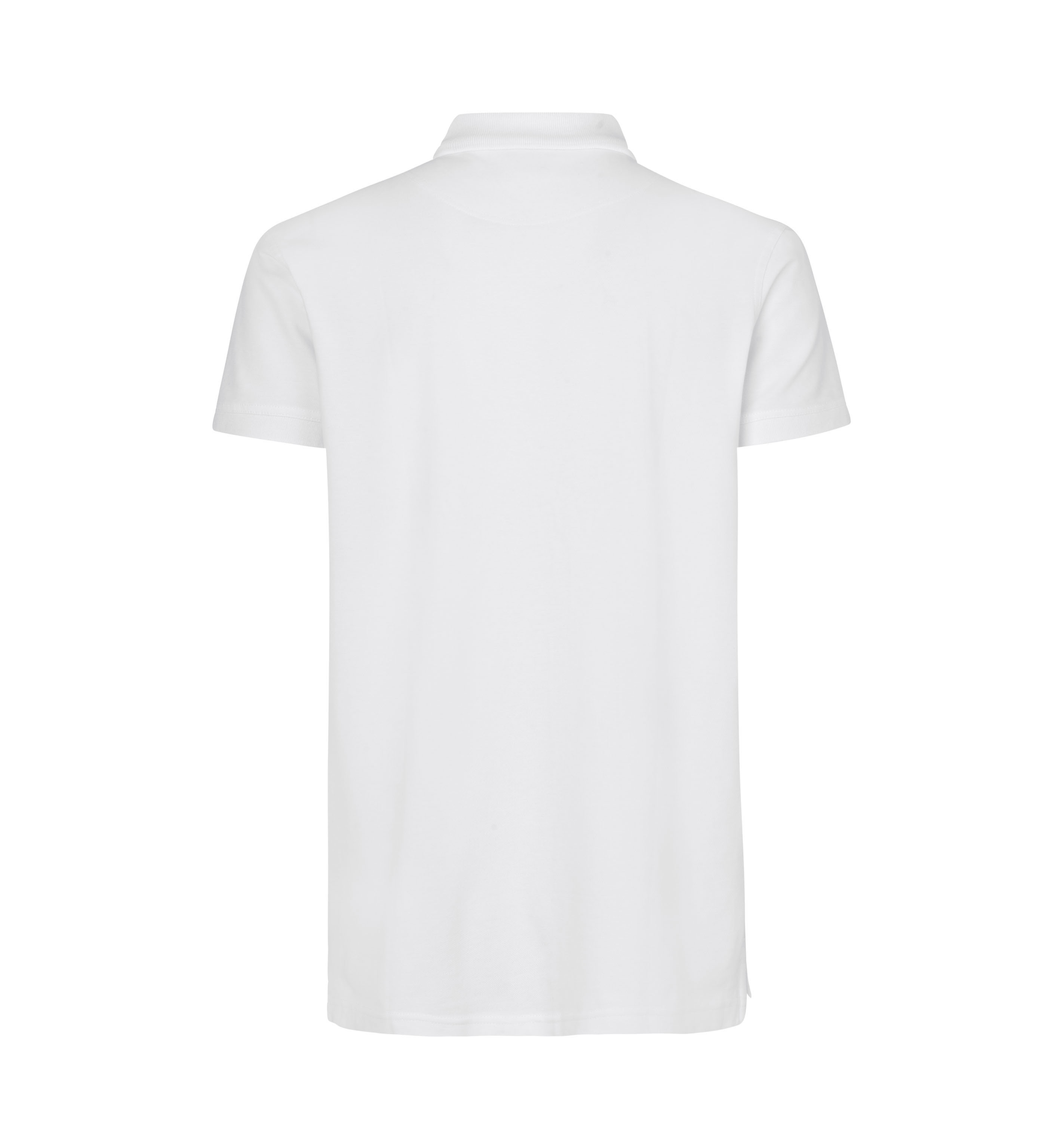 Poloshirt | Stretch – Weiss (Rücken)