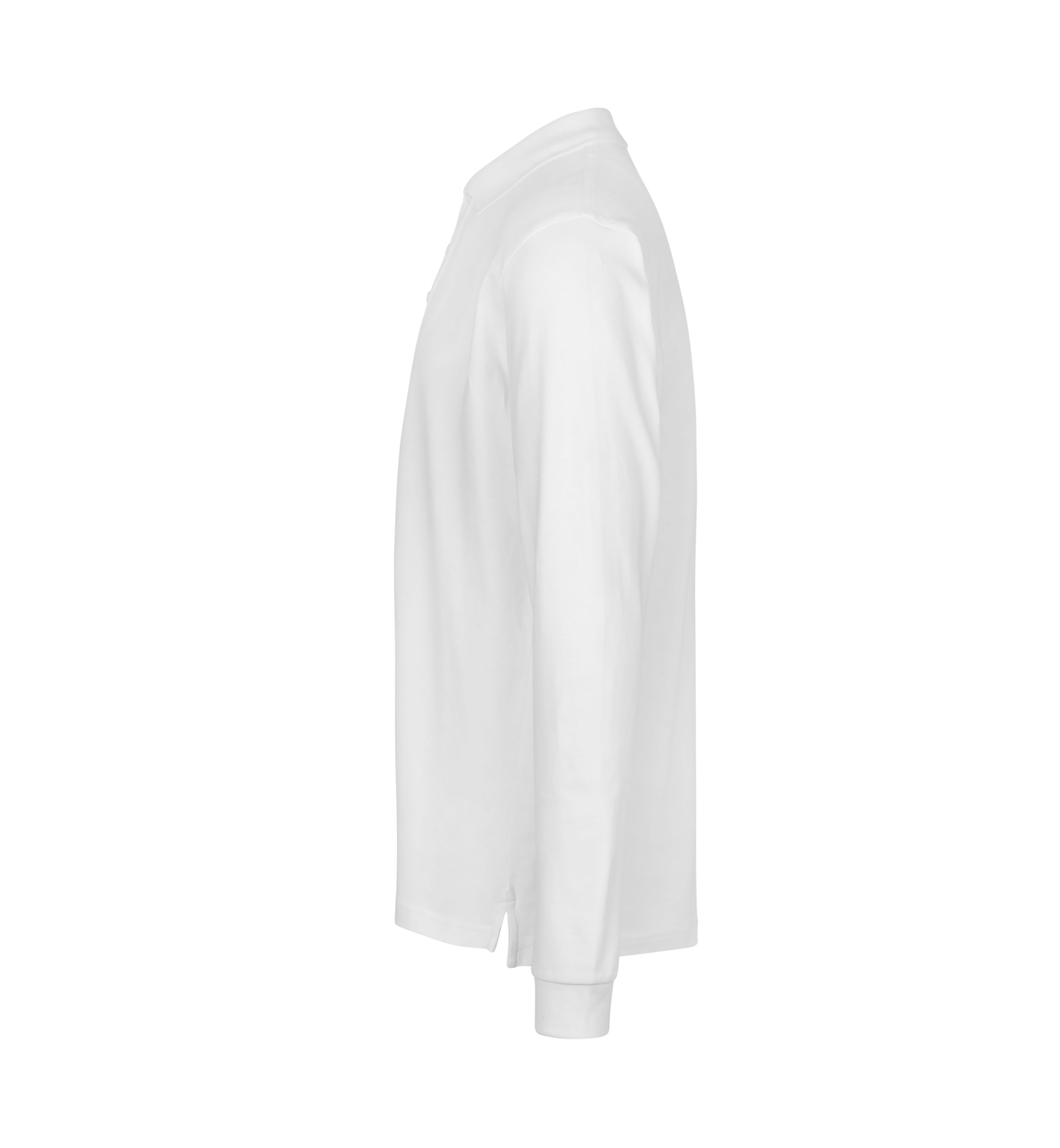 Long-sleeved polo shirt | stretch — White — thumbnail 3