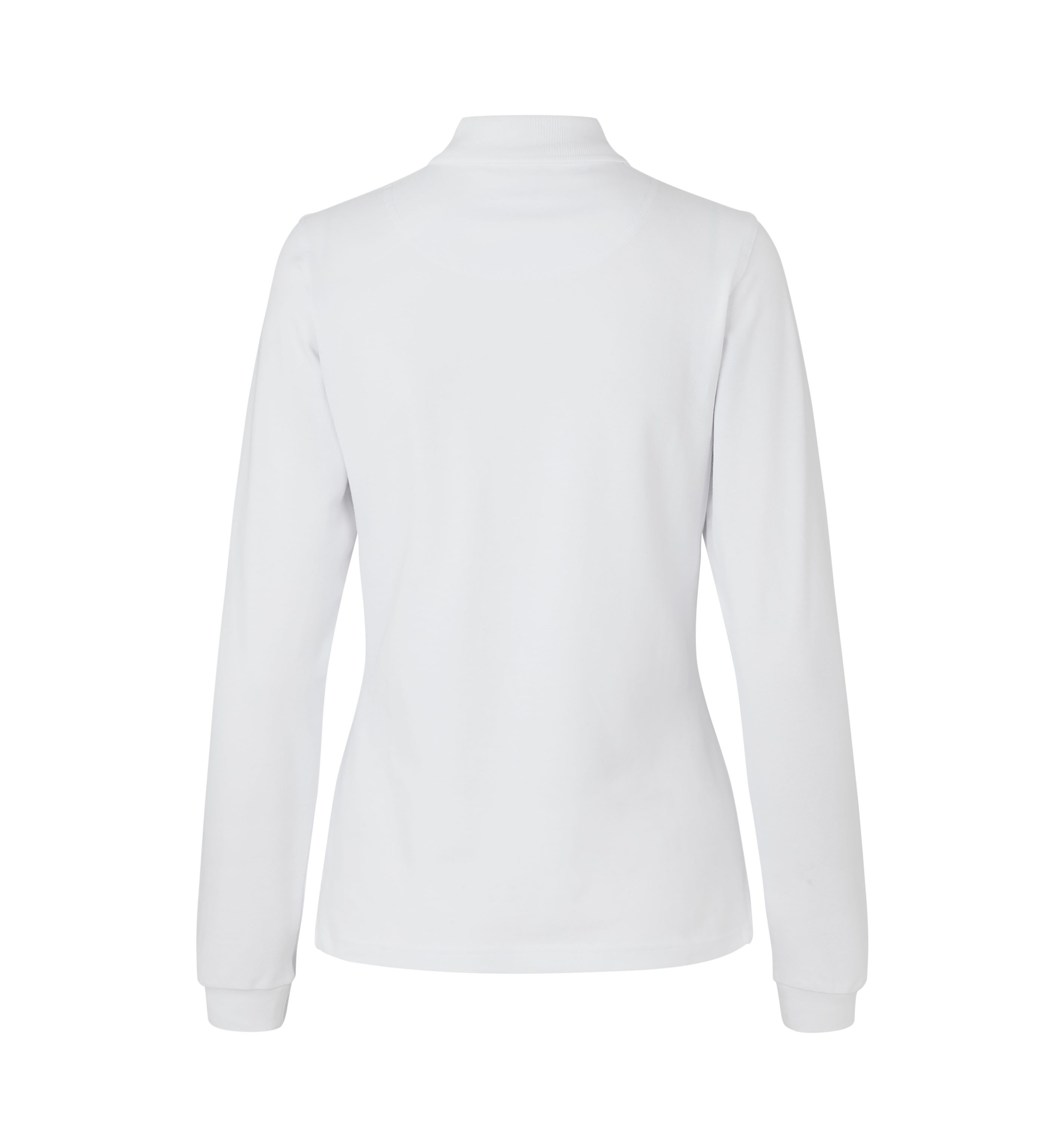 Long-sleeved polo shirt | stretch | women — White — thumbnail 2