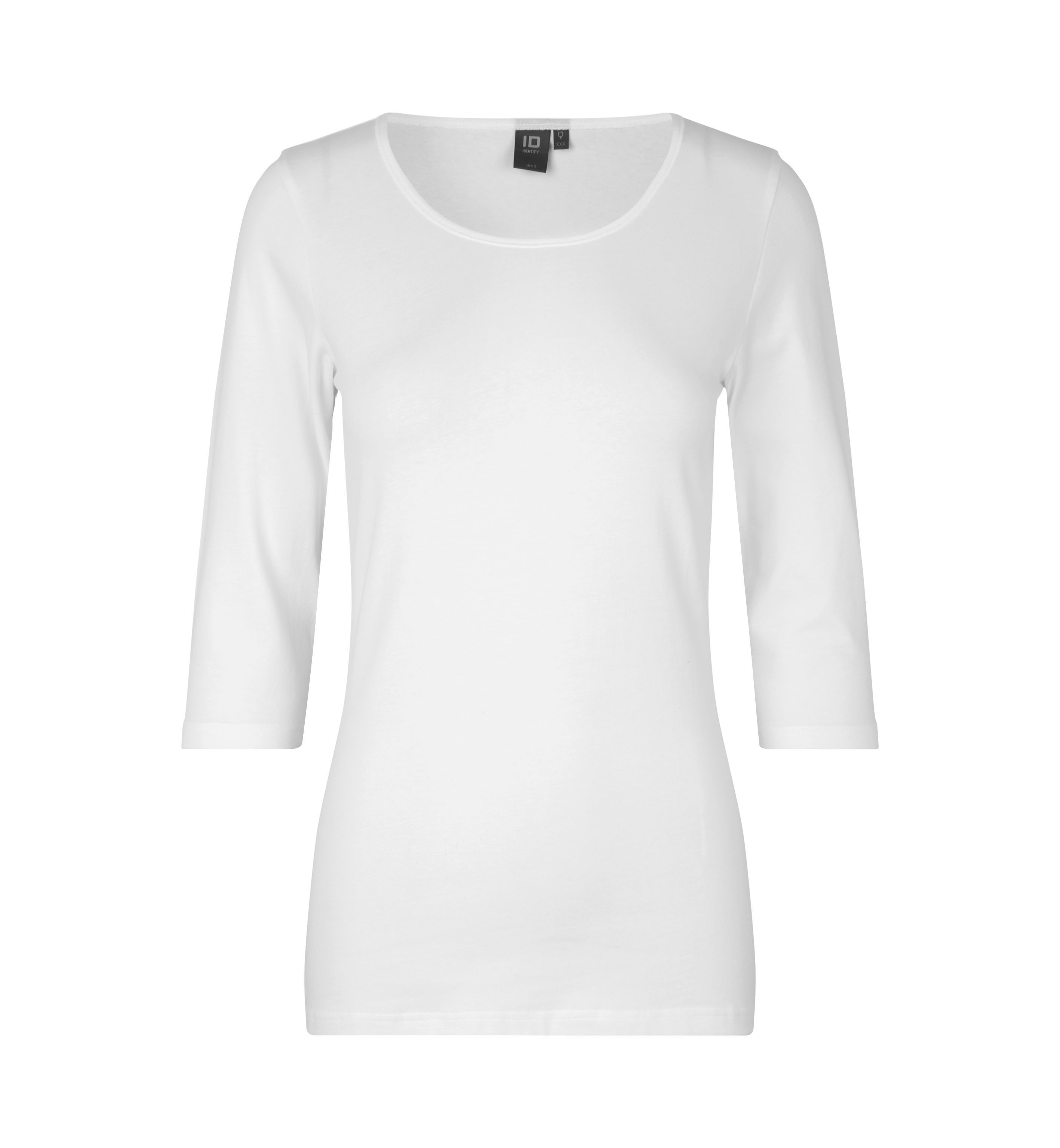 Stretch T-Shirt | ¾ Ärmel | Damen – Weiss (Front)