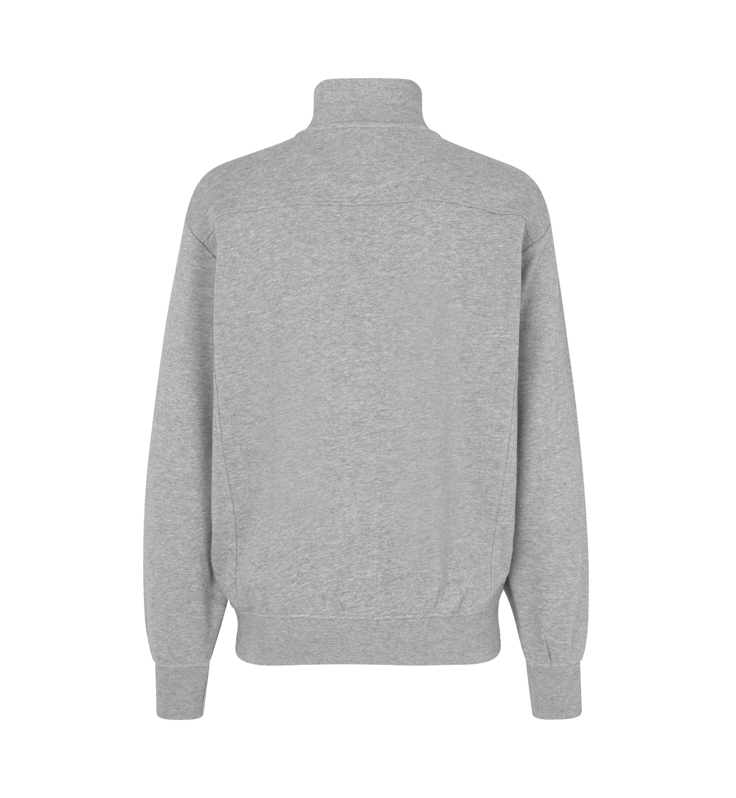 Sweatshirt | Reißverschluss – Grau meliert (Rücken)