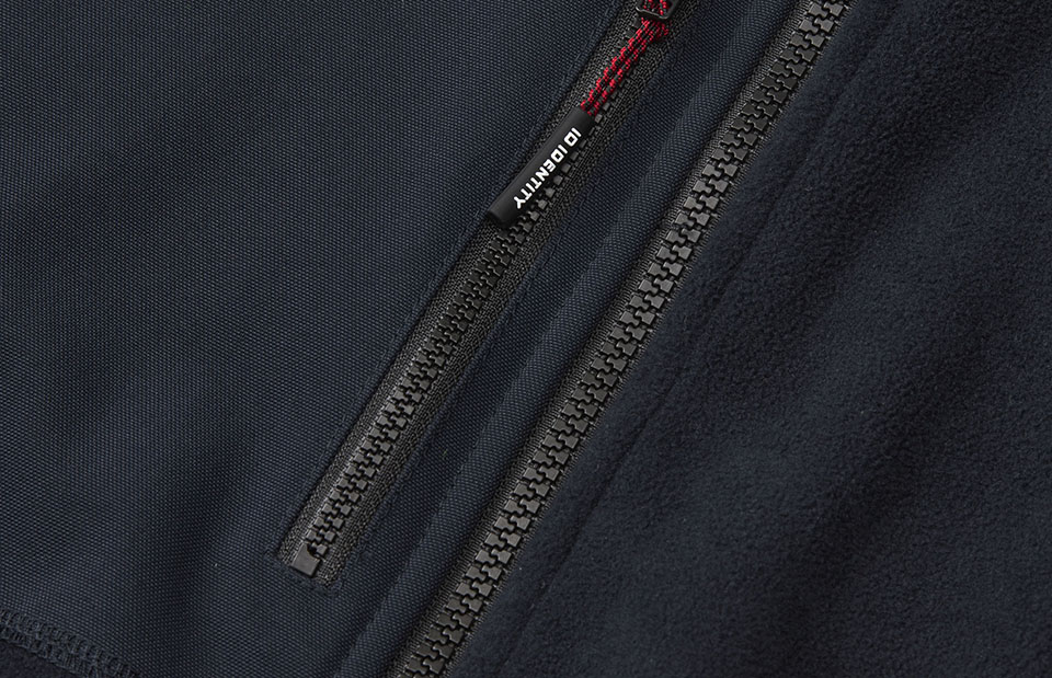 Bonded fleece jacket — Navy — thumbnail 4