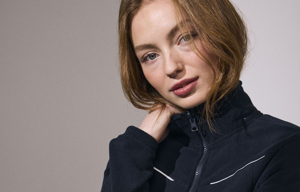 Zip-n-Mix  microfleece | reflective | women — Navy — thumbnail 5