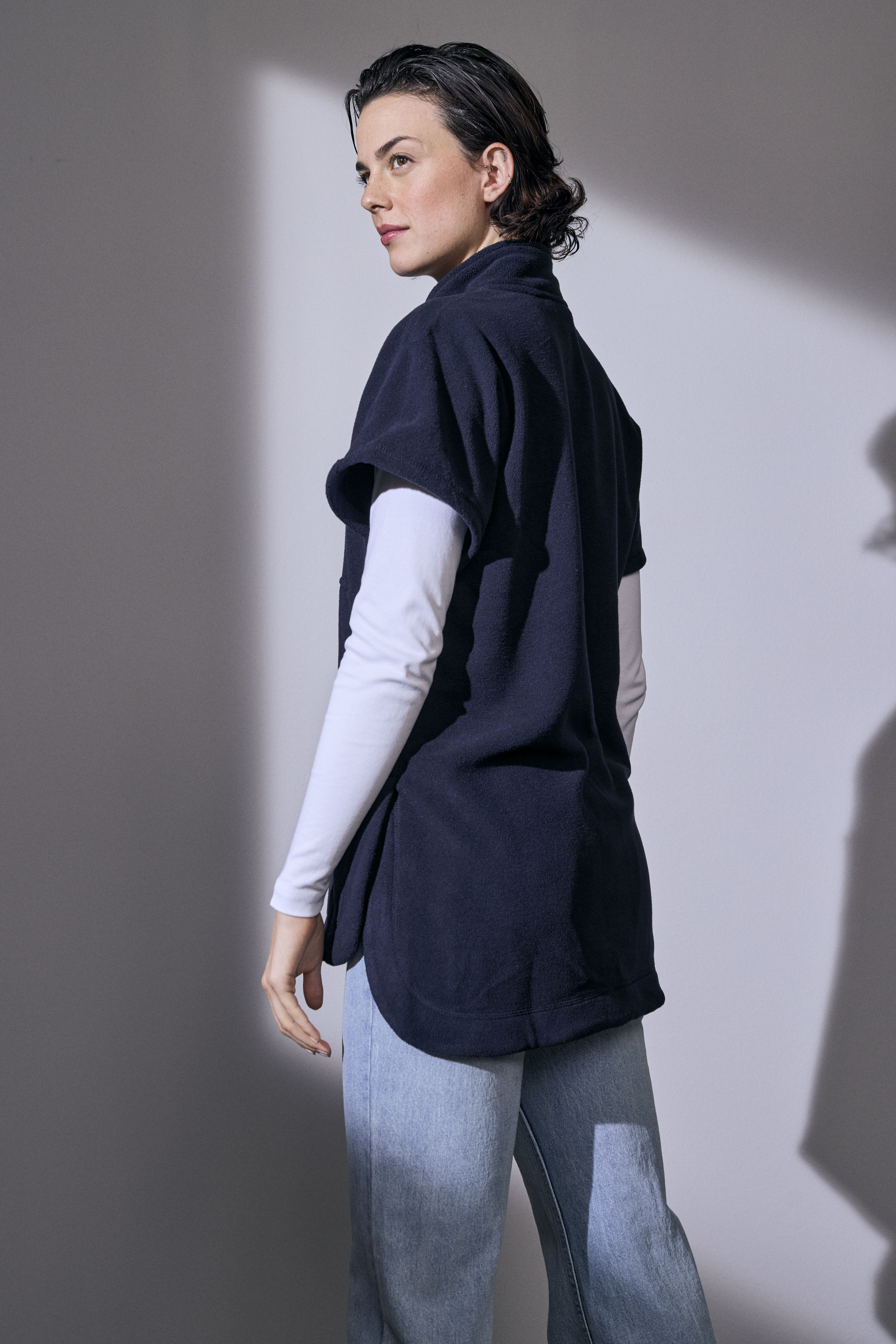 Fleece tunic | unisex — Navy — thumbnail 7