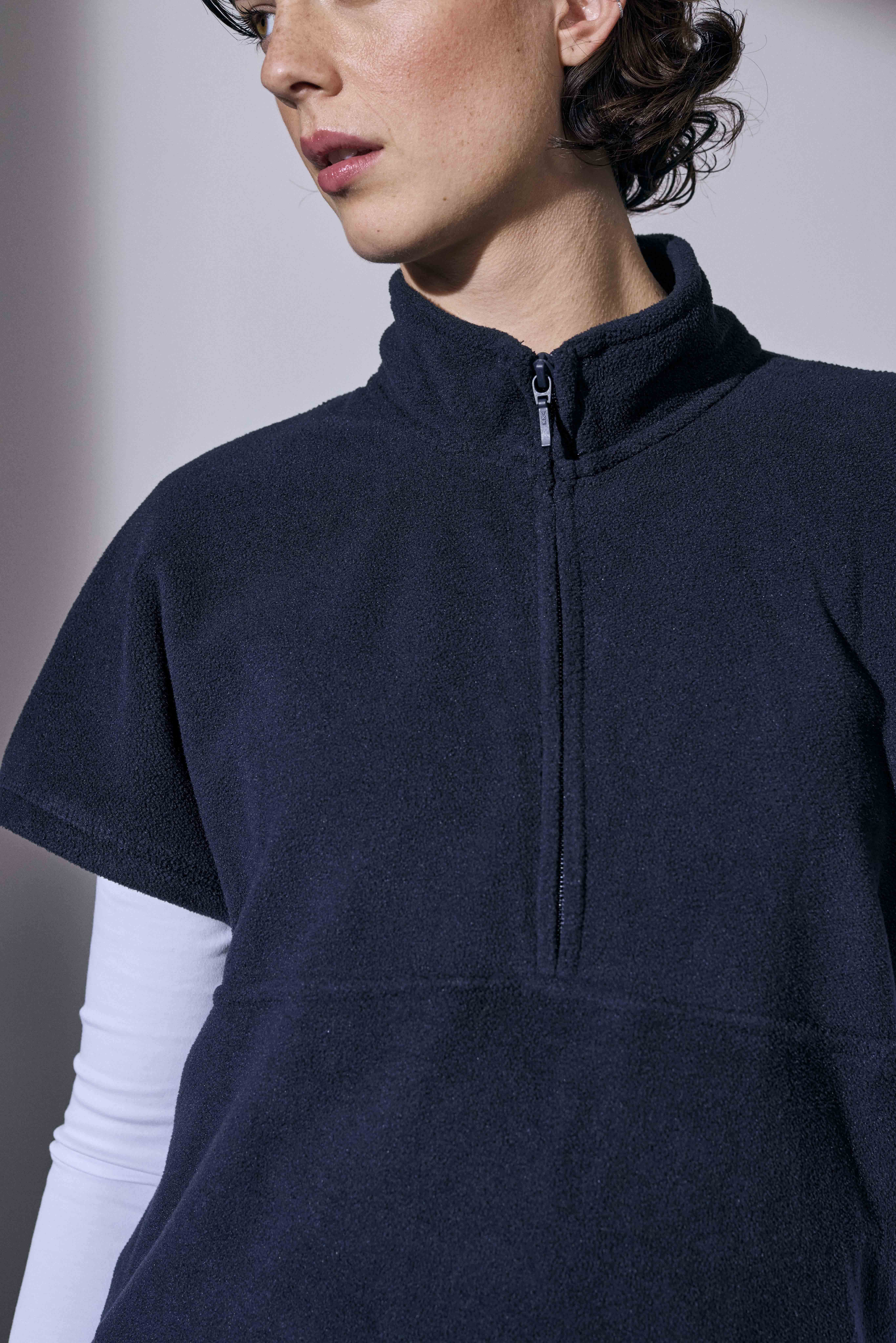 Fleece tunic | unisex — Navy — thumbnail 8