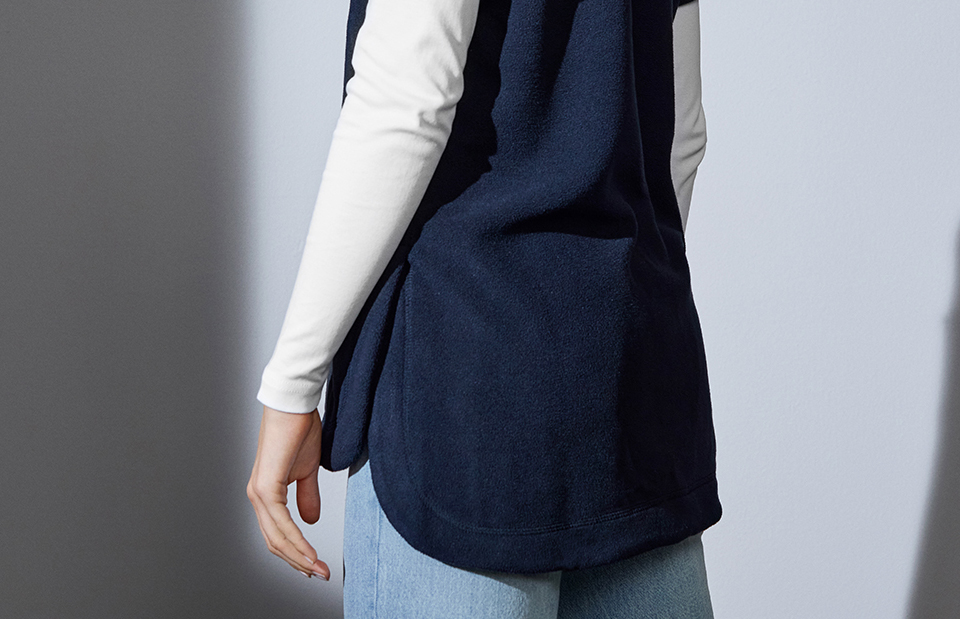 Fleece tunic | unisex — Navy — thumbnail 5