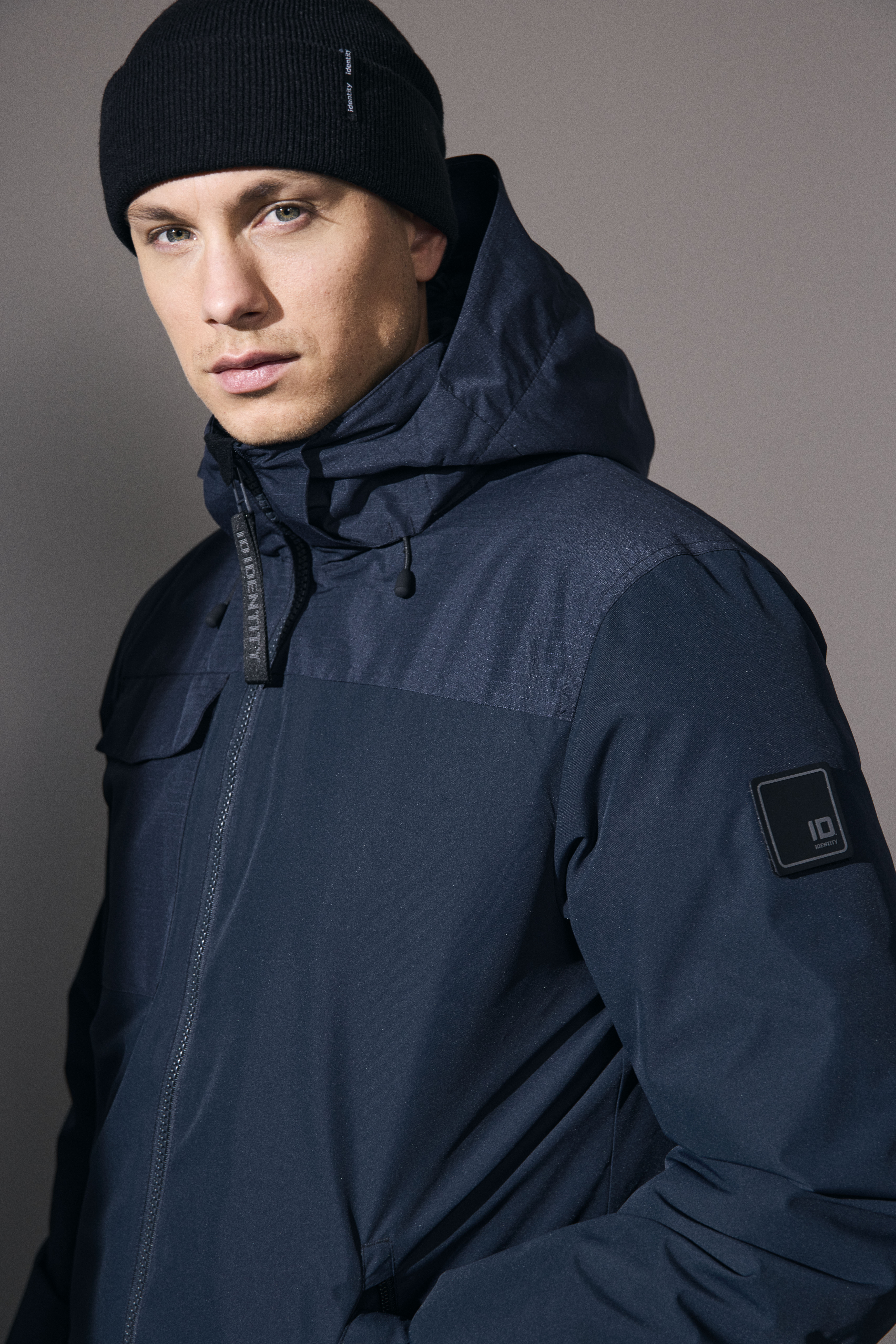 Hooded winter jacket — Navy — thumbnail 8