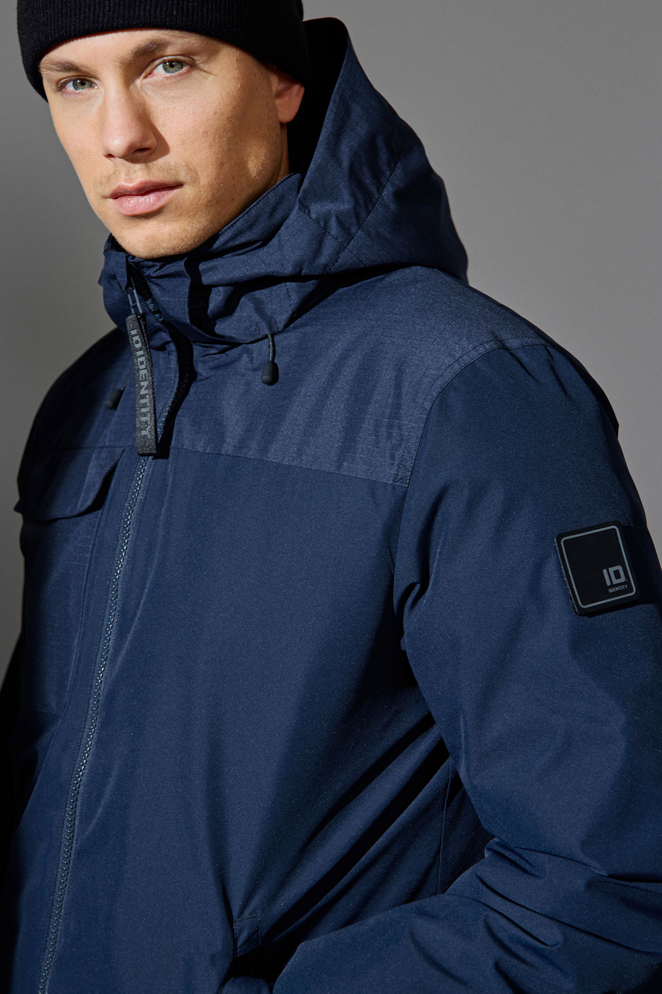 Hooded winter jacket — Navy — thumbnail 9