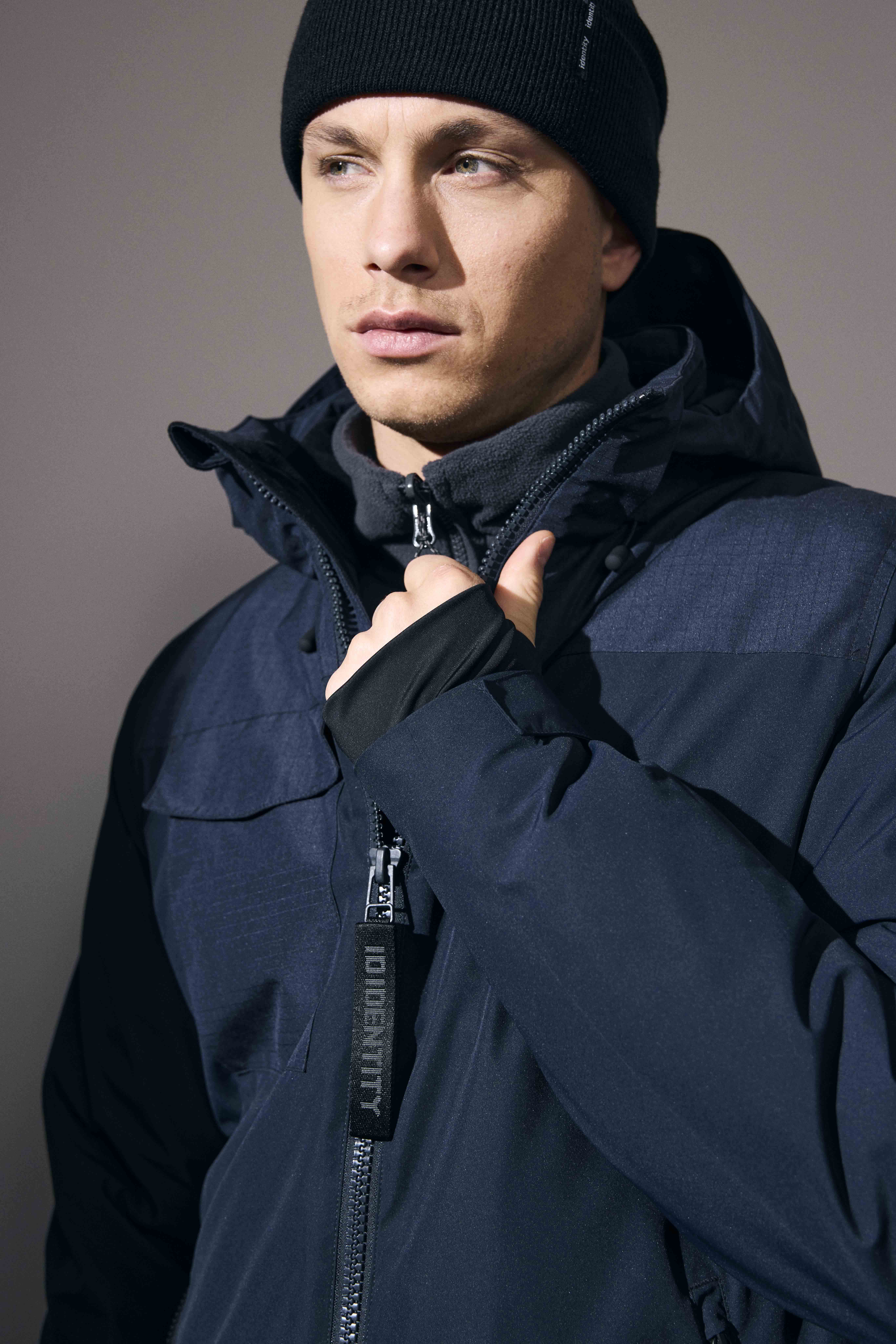Hooded winter jacket — Navy — thumbnail 10