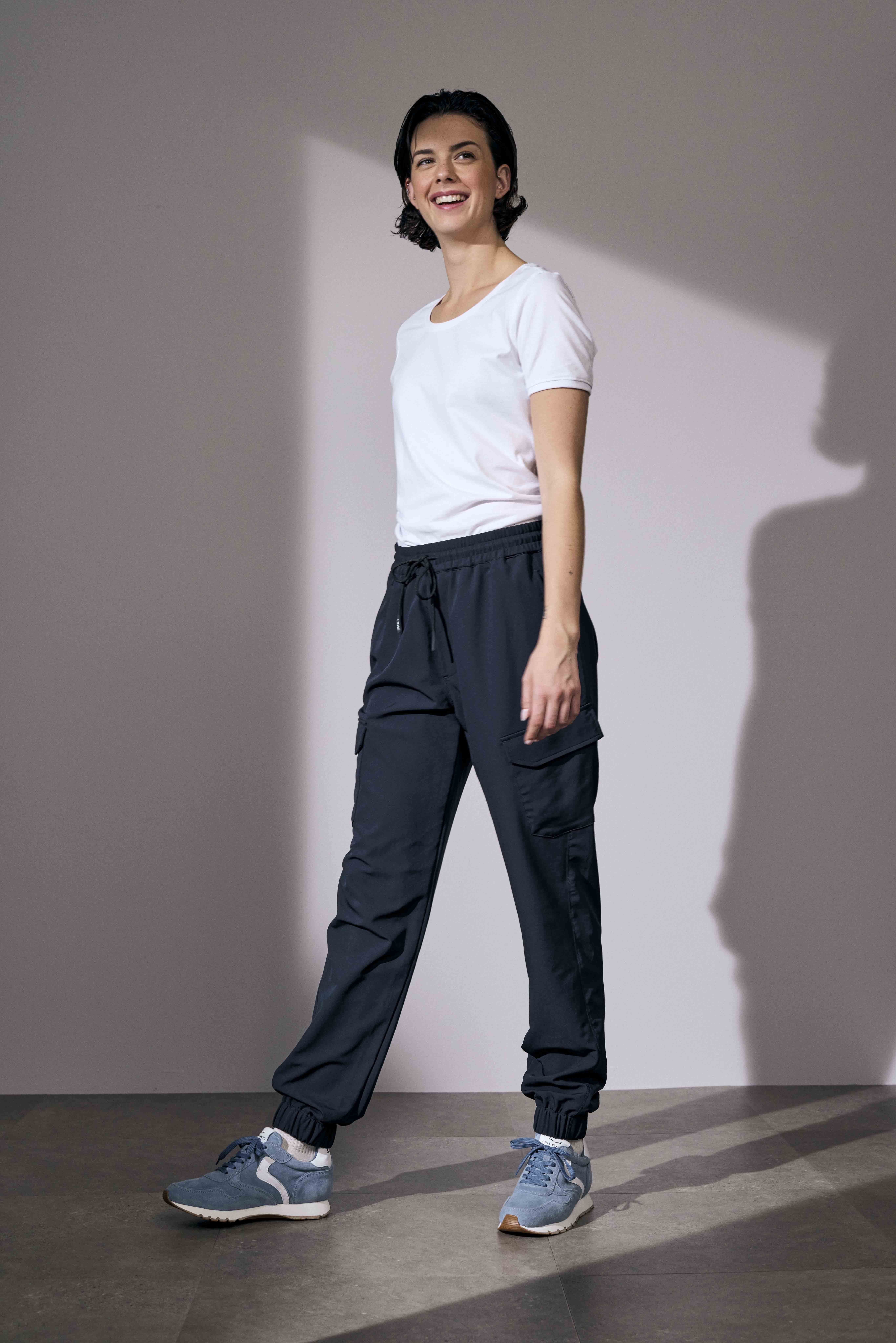 Cargo stretch pants | unisex — Navy — thumbnail 7