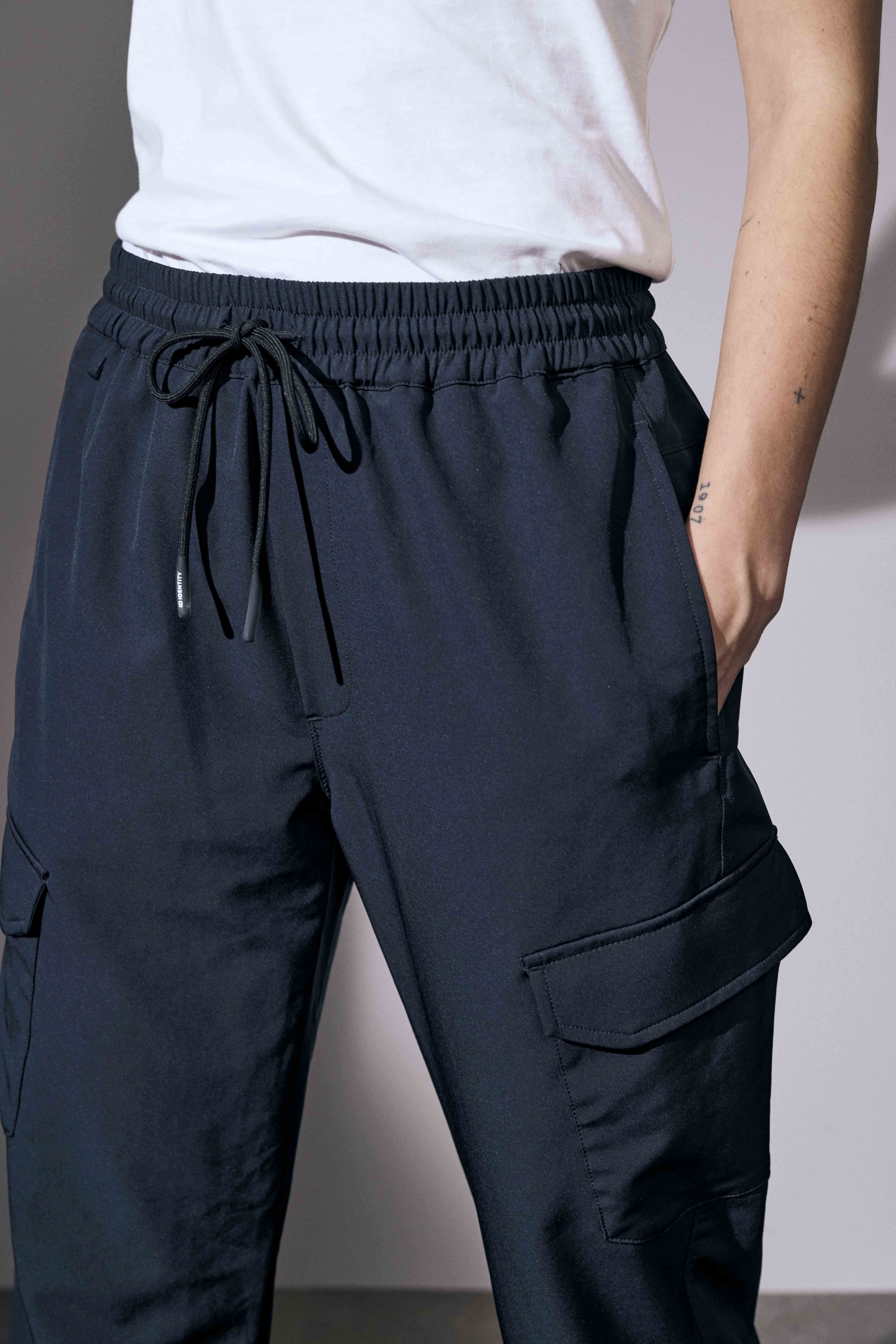 Cargo stretch pants | unisex — Navy — thumbnail 8