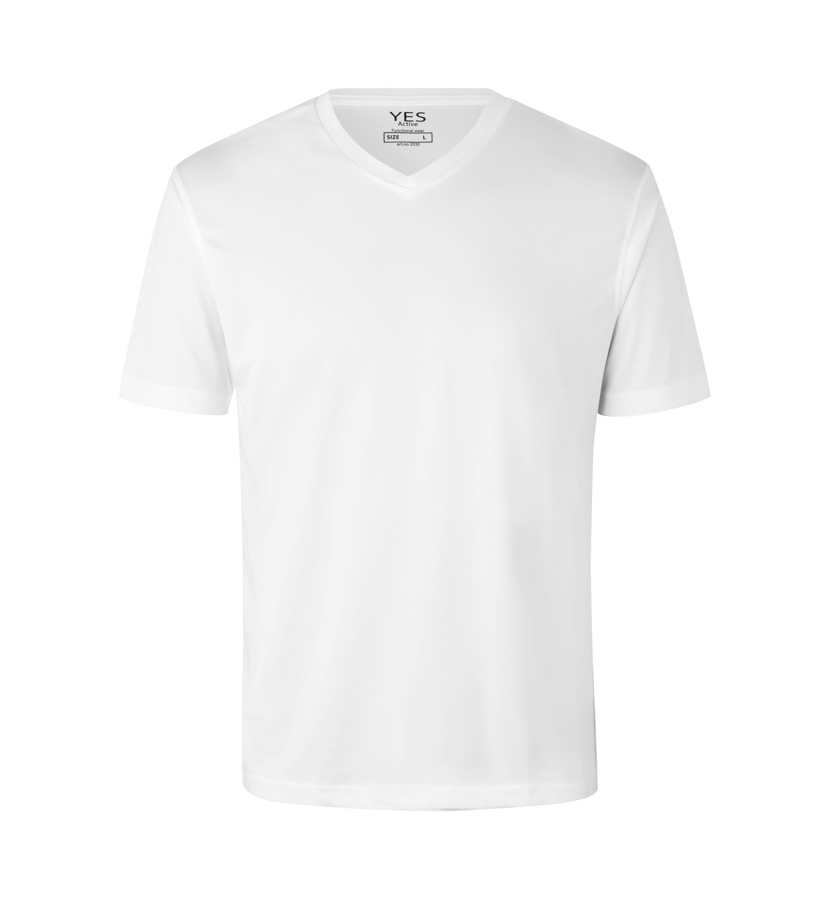 YES Active T-Shirt – Weiss (Front)
