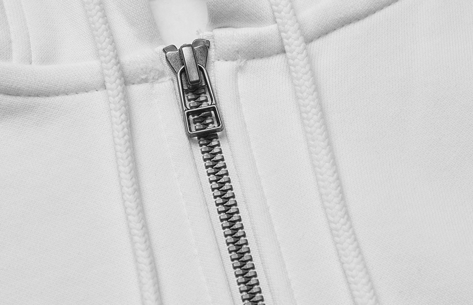 Bluza z kapturem | organic | zip — White — miniatura 4
