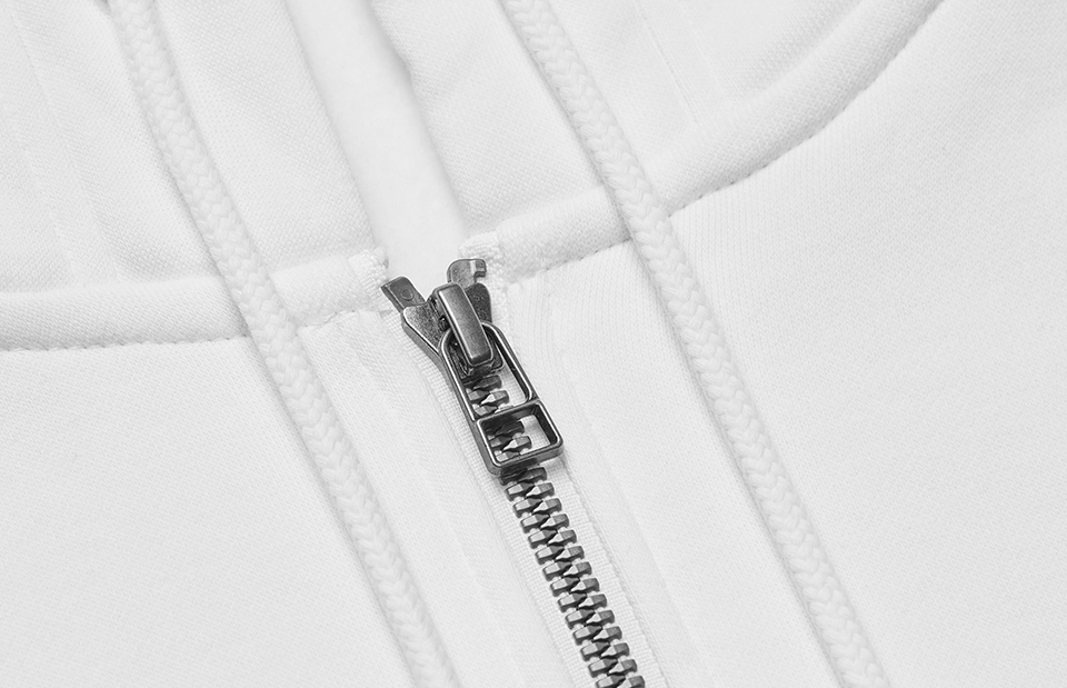 Bluza z kapturem | organic | zip | damska — White — miniatura 4